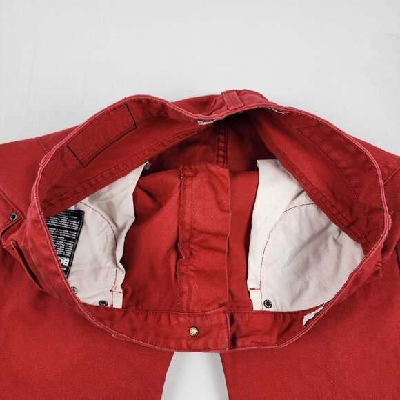 Express Jeans Mens 34x33 Red Rocco Slim Fit Straight Leg Denim - Picture 5 of 10